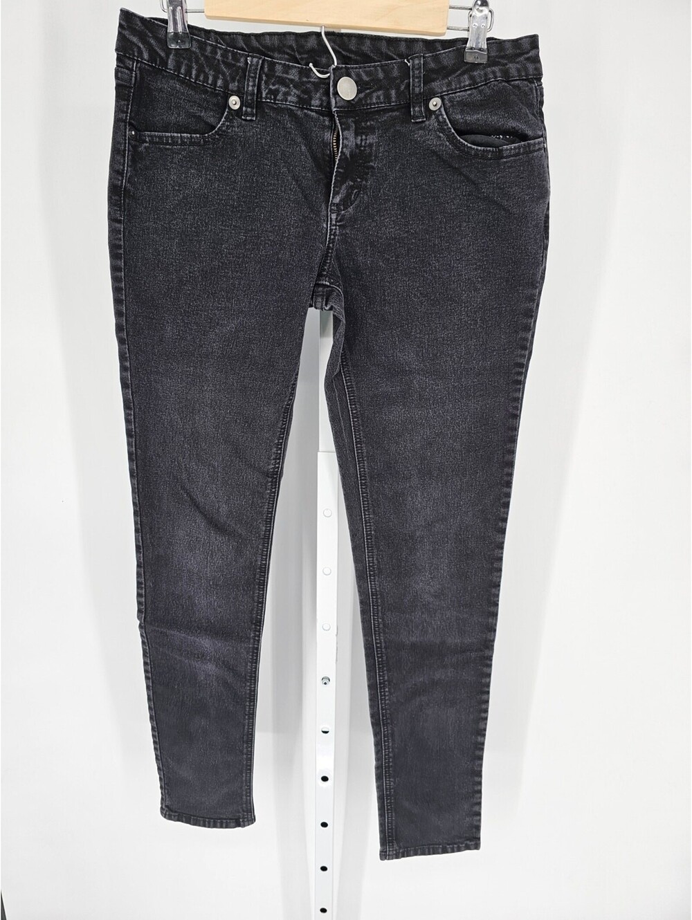 City Streets Black Cotton Blend Low-Rise Slim Leg Jean Size 11